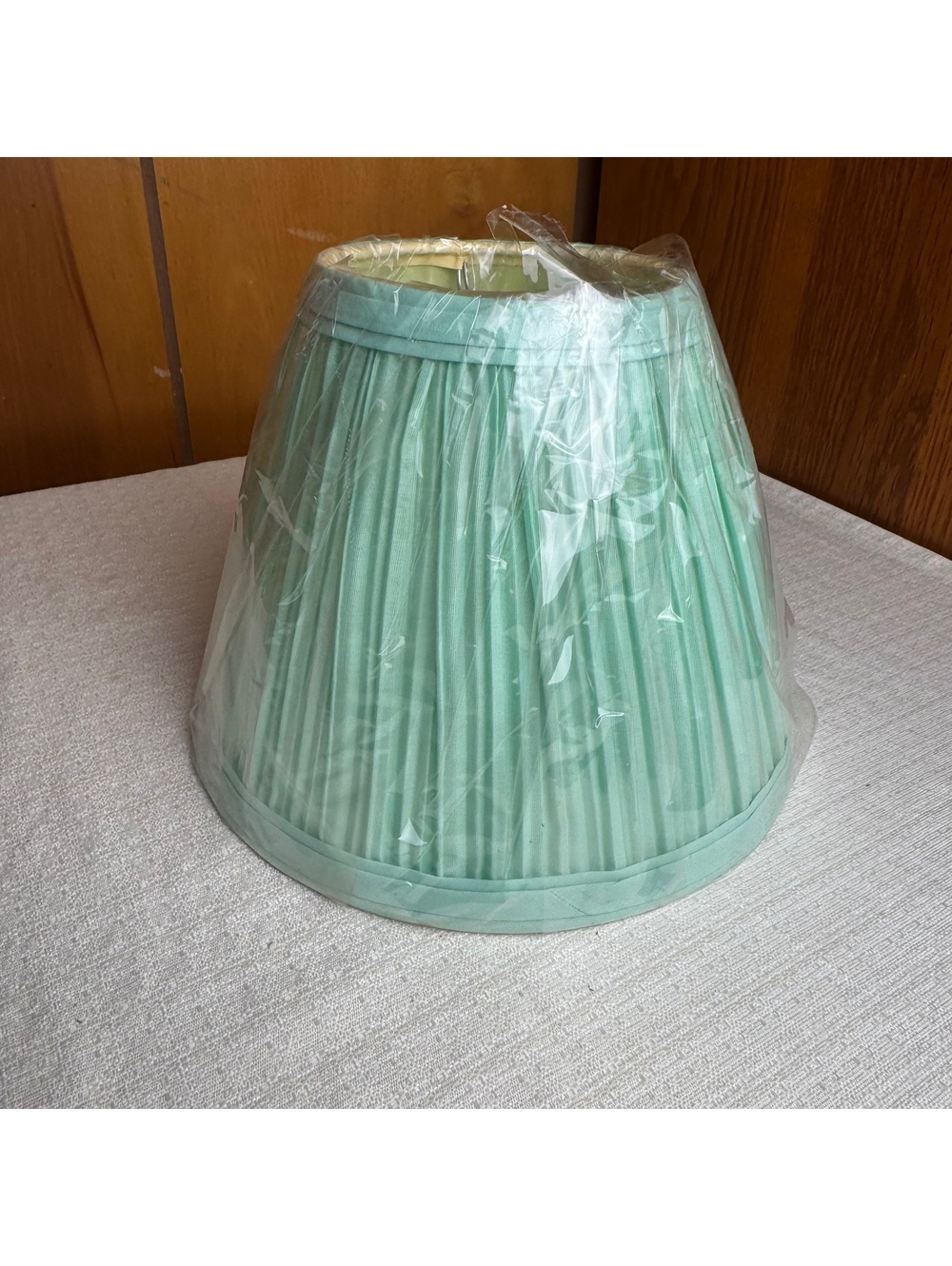 Vintage Mint Green Pleated Lamp Shade 6” Tall New Old Stock Wrapped - Picture 3 of 8
